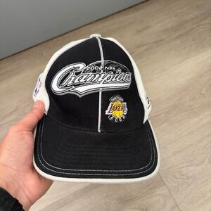 Y2K 2002 LA Lakers‎ Champions Fitted Reebok Hat Men's S/M